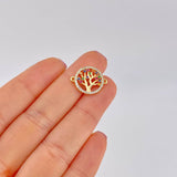 Herraje Circular Arbol de la Vida 1.85g / 3/4 in Oro Amarillo 18K