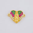 Herraje Corazon Virgen Guadalupe 2.1g / 3/4 in Oro Amarillo 18K