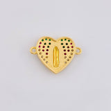Herraje Corazon Virgen Guadalupe 2.1g / 3/4 in Oro Amarillo 18K