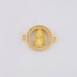 Herraje Circular Virgen Guadalupe Tupida 2.1g / 3/4 in Oro Amarillo 18K