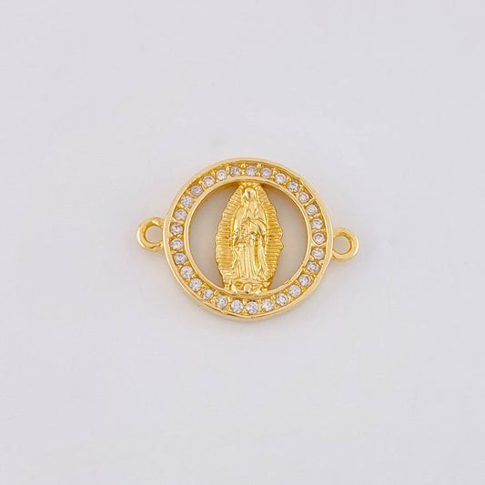 Charm Circular Virgin Guadalupe Dense 2.1g / 3/4 in 18K Yellow Gold
