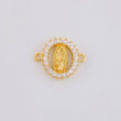 Herraje Circular Chispa Virgen Guadalupe 1.2g / 1/2 in Oro Amarillo 18K