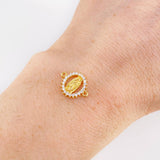 Herraje Circular Chispa Virgen Guadalupe 1.2g / 1/2 in Oro Amarillo 18K