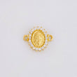 Herraje Circular Chispa Virgen Guadalupe 0.75g / 1/2 in Oro Amarillo 18K