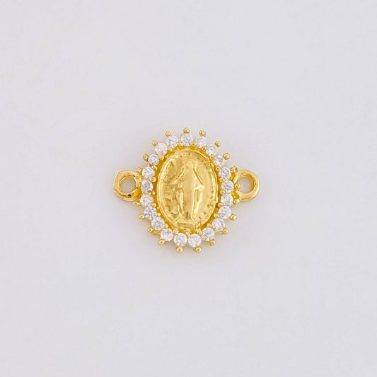 Charm Circular Spark Virgin Guadalupe 0.75g / 1/2 in Yellow Gold 18K