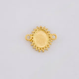 Herraje Circular Chispa Virgen Guadalupe 0.75g / 1/2 in Oro Amarillo 18K