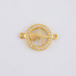 Herraje Circular Latido Corazon Tupido 1.65g / 3/4 in Oro Amarillo 18K