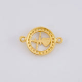 Herraje Circular Latido Corazon Tupido 1.65g / 3/4 in Oro Amarillo 18K