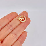 Herraje Circular Latido Corazon Tupido 1.65g / 3/4 in Oro Amarillo 18K