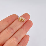 Herraje Fe Tupida 0.8g / 1/2 in Oro Amarillo 18K