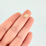 Herraje Corona Tupida Cruz 0.7g / 1/2 in Oro Amarillo 18K