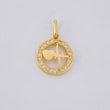 Dije Circular Latido Corazon Tupido 1.65g / 3/4 in Oro Amarillo 18K