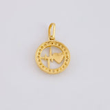 Dije Circular Latido Corazon Tupido 1.65g / 3/4 in Oro Amarillo 18K