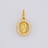 Dije Circular Chispa Virgen Guadalupe 1.35g / 3/4 in Oro Amarillo 18K