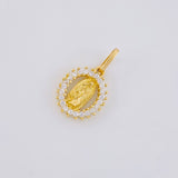 Dije Circular Chispa Virgen Guadalupe 1.35g / 3/4 in Oro Amarillo 18K