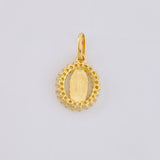 Dije Circular Chispa Virgen Guadalupe 1.35g / 3/4 in Oro Amarillo 18K