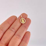 Dije Circular Chispa Virgen Guadalupe 1.35g / 3/4 in Oro Amarillo 18K