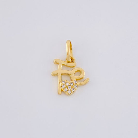 Dije Fe Tupida Corazon 1.2g / 3/4 in Oro Amarillo 18K