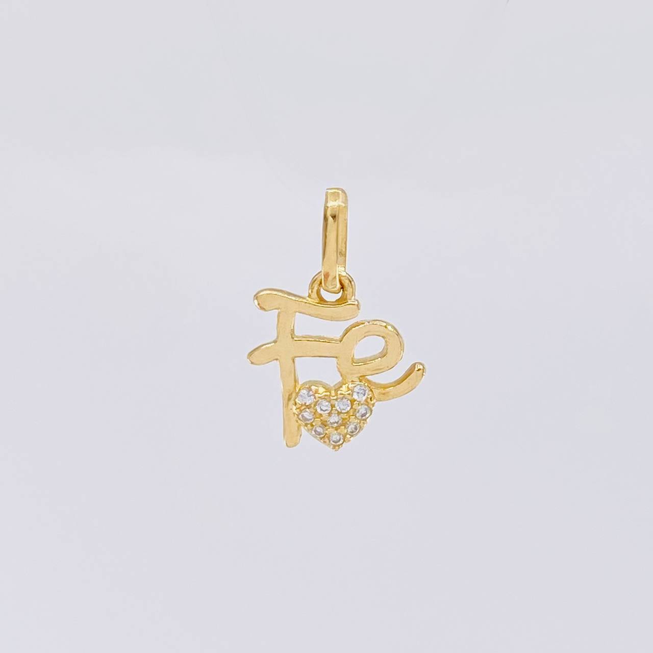 Dije Fe Tupida Corazon 1.2g / 3/4 in Oro Amarillo 18K