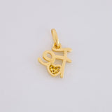 Dije Fe Tupida Corazon 1.1g / 1/2 in Oro Amarillo 18K