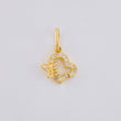 Dije Silueta Corazon Tupida Mariposa 1g / 1/2 in Oro Amarillo 18K
