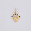 Dije Corona 0.8g / 3/4 in Oro Amarillo 18K