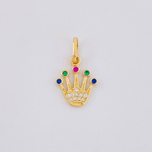 Dije Corona 0.8g / 3/4 in Oro Amarillo 18K
