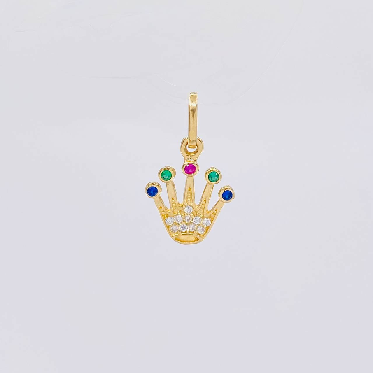 Dije Corona 0.8g / 3/4 in Oro Amarillo 18K