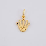 Dije Corona 0.8g / 3/4 in Oro Amarillo 18K