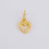 Dije Silueta Corazon Tupida 0.75g / 1/2 in Oro Amarillo 18K
