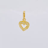 Dije Silueta Corazon Tupida 0.75g / 1/2 in Oro Amarillo 18K
