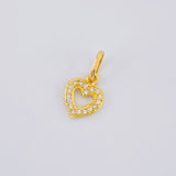 Dije Silueta Corazon Tupida 0.75g / 1/2 in Oro Amarillo 18K