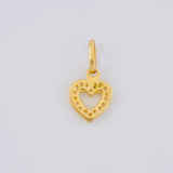 Dije Silueta Corazon Tupida 0.75g / 1/2 in Oro Amarillo 18K
