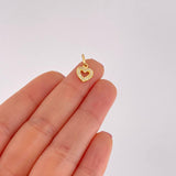 Dije Silueta Corazon Tupida 0.75g / 1/2 in Oro Amarillo 18K
