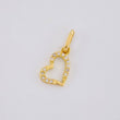 Dije Silueta Corazon Tupido 0.6g / 3/4 in Oro Amarillo 18K
