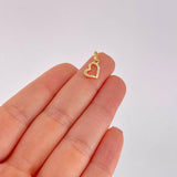Dije Silueta Corazon Tupido 0.6g / 3/4 in Oro Amarillo 18K