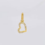 Dije Silueta Corazon Tupido 0.65g / 3/4 in Oro Amarillo 18K