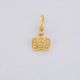 Pendant Crown Dense Cross 0.8g / 1/2 in Yellow Gold 18K