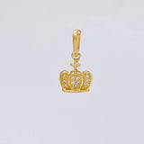 Pendant Crown Dense Cross 0.8g / 1/2 in Yellow Gold 18K