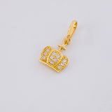 Pendant Crown Dense Cross 0.8g / 1/2 in Yellow Gold 18K
