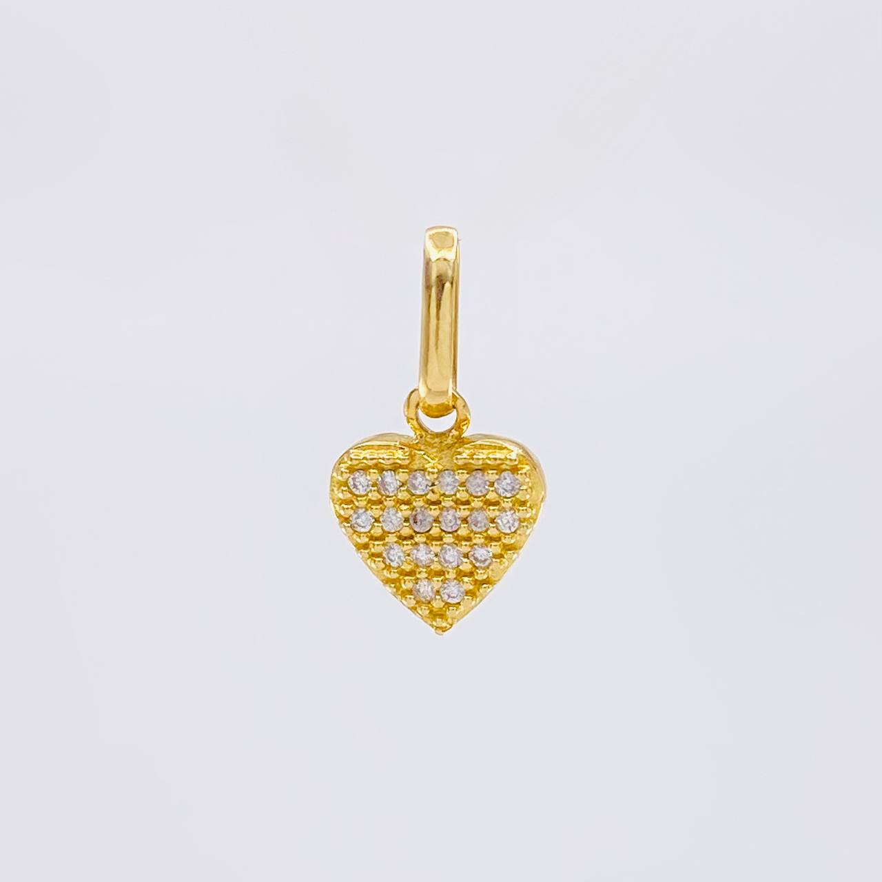 Dije Corazon Tupido 0.95g / 1/2 in Oro Amarillo 18K