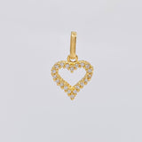 Dije Silueta Corazon Tupida 0.8g / 3/4 in Oro Amarillo 18K