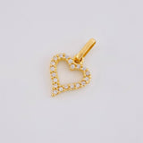 Dije Silueta Corazon Tupida 0.8g / 3/4 in Oro Amarillo 18K