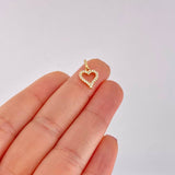 Dije Silueta Corazon Tupida 0.8g / 3/4 in Oro Amarillo 18K