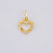 Dije Silueta Corazon Tupido 0.7g / 1/2 in Oro Amarillo 18K
