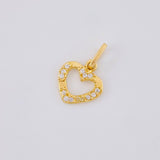 Dije Silueta Corazon Tupido 0.7g / 1/2 in Oro Amarillo 18K