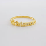 Anillo Cristo 1.85g / T7 1/2 Oro Amarillo 18K