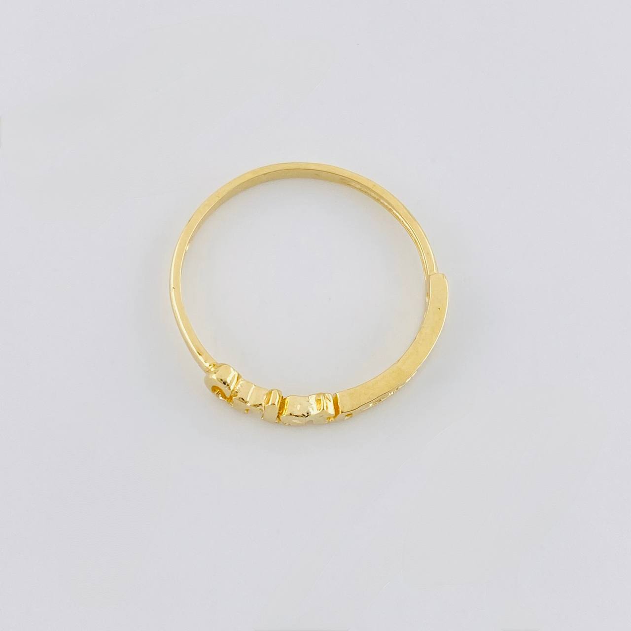 Anillo Cristo 1.85g / T7 1/2 Oro Amarillo 18K