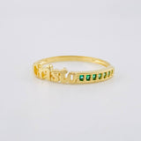 Anillo Cristo 1.75g / T7 Oro Amarillo 18K