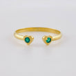 Anillo Doble Corazón 1.45g / T7 3/4 Oro Amarillo 18K